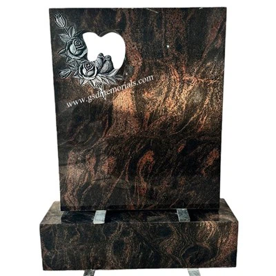 Roses Nrog Pigeon Tsim Headstone